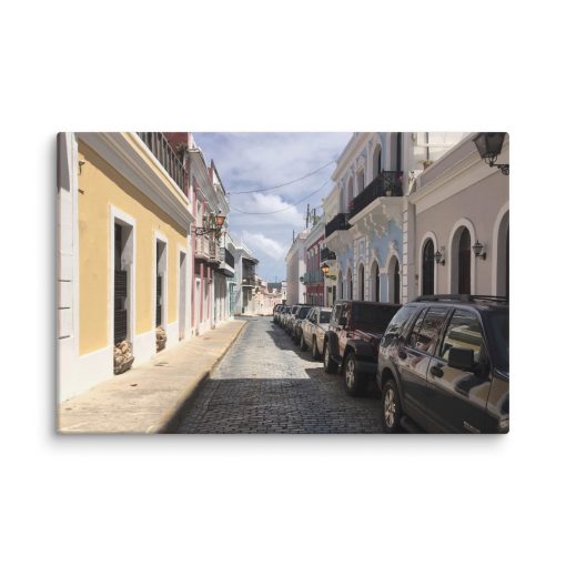 Old San Juan Stroll Colorful Colonial Streets – Canvas Print - Image 4